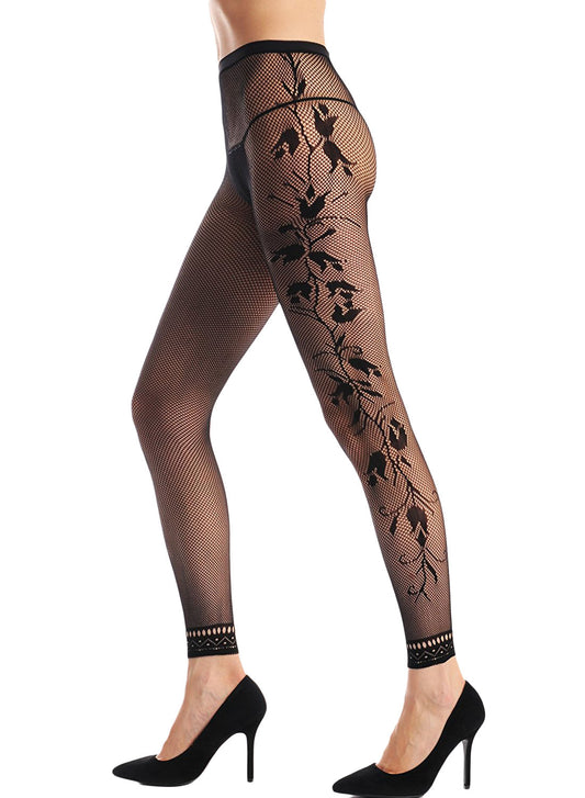 Seduxluxe Floral Pattern Tights Pantyhose