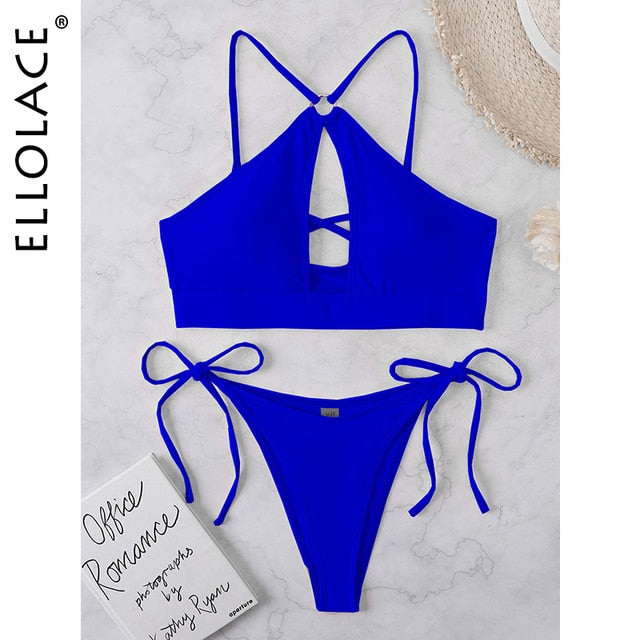 Ellolace Swimwear Women Push Up Brazilian Bikini Beachwear