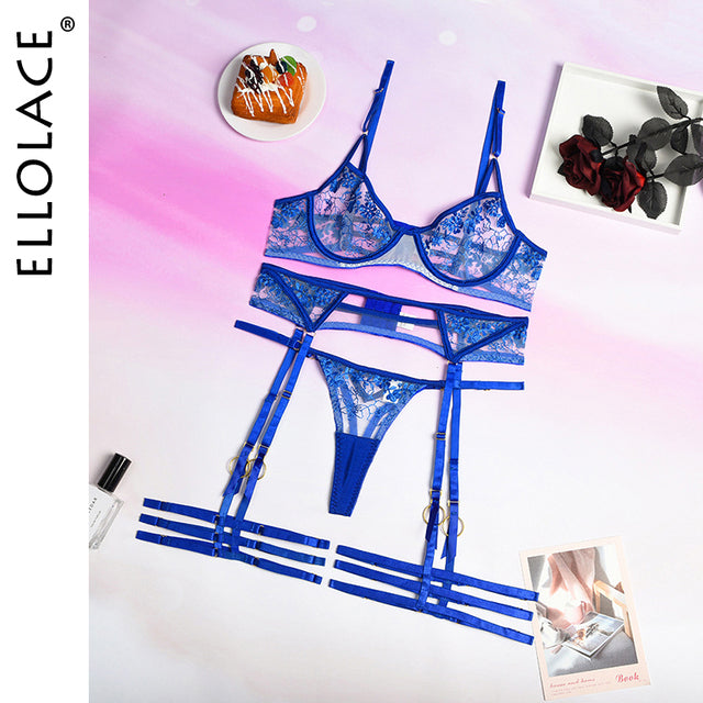 Ellolace 3 Piece Seductive Lingerie Set