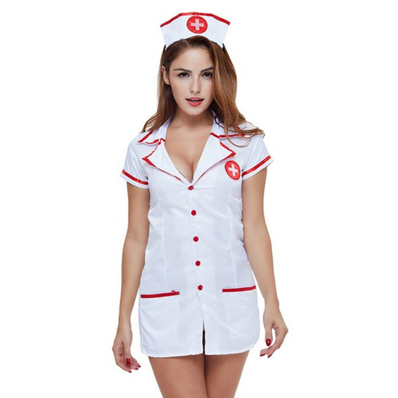 Seductive Nurse White Cosplay Costume