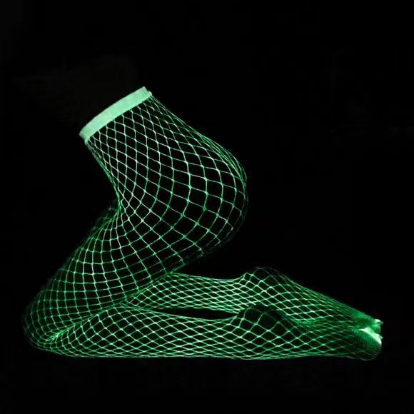 SeduxLuxe Luminous Fishnet Stockings - Glow in the Dark Pantyhose Leggings