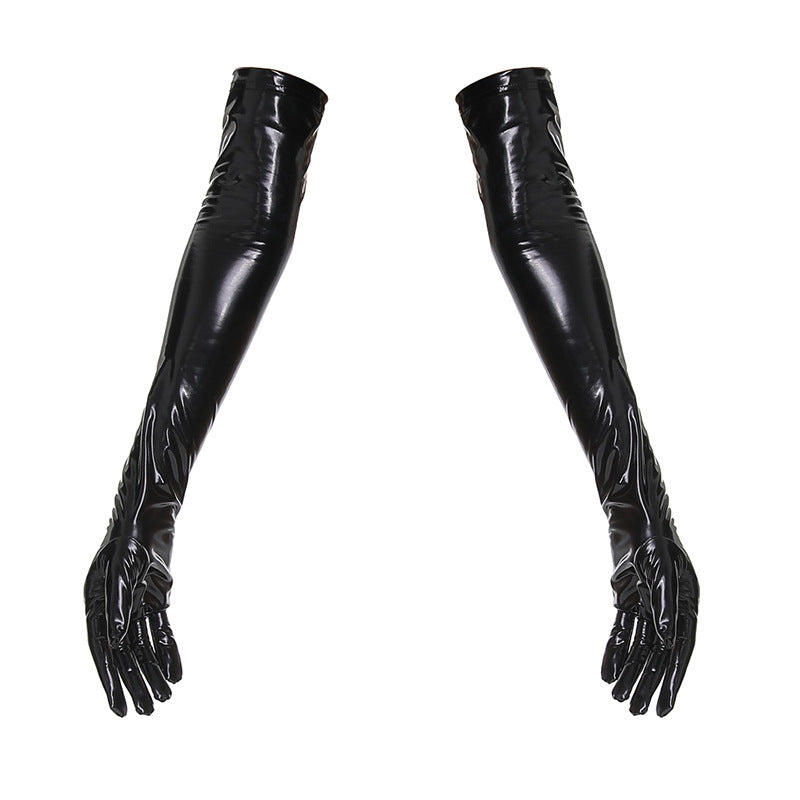 SeduxLuxe PVC Stockings or Gloves - Sizzle in Shiny Glossy Leather Look