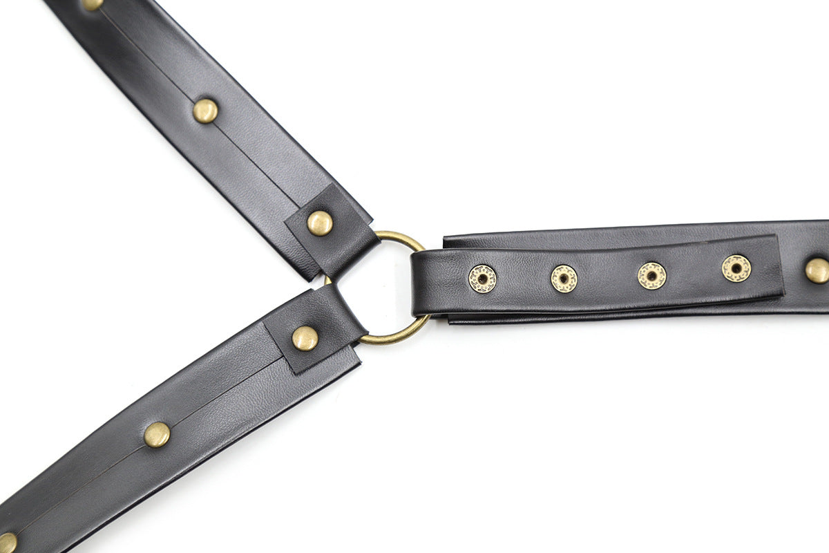 SeduxLuxe PU Leather Halter Choker Harness