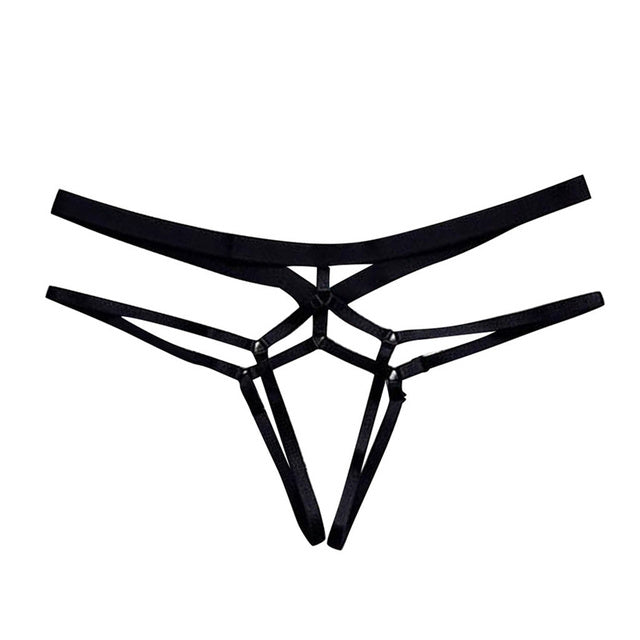 Strappy Harness Style Ouvert Thong