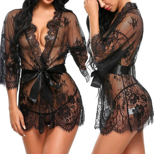 Seduxluxe Lace Lingerie Babydoll with G-string