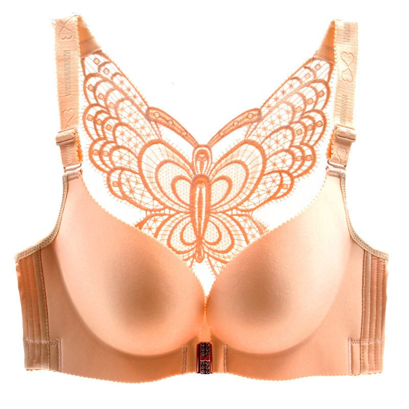 Push Up Lingerie Bralette Front Closure with Butterfly Lace Back