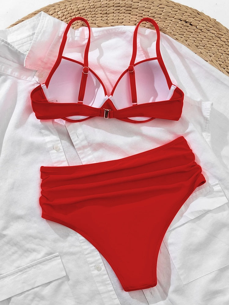 Vintage Style High Waist Bikini