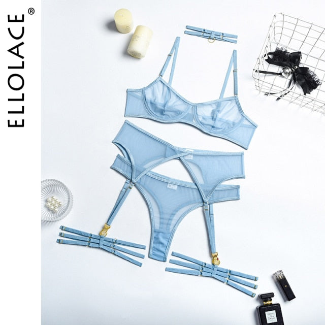 Ellolace 4 Pieces Sexy Erotic Lingerie Set