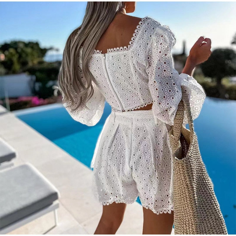 SeduxLuxe Lace Summer Beach Set