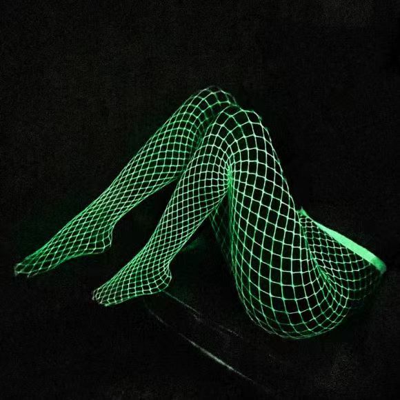 SeduxLuxe Luminous Fishnet Stockings - Glow in the Dark Pantyhose Leggings