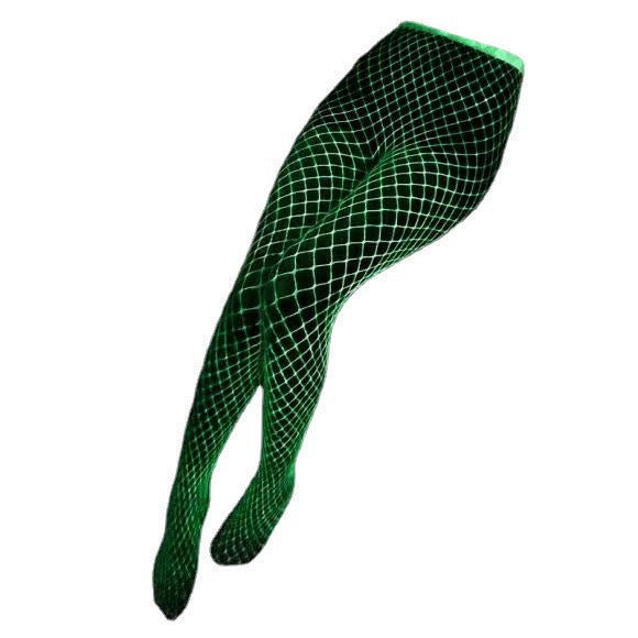 SeduxLuxe Luminous Fishnet Stockings - Glow in the Dark Pantyhose Leggings