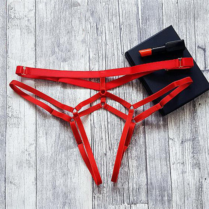 Strappy Harness Style Ouvert Thong